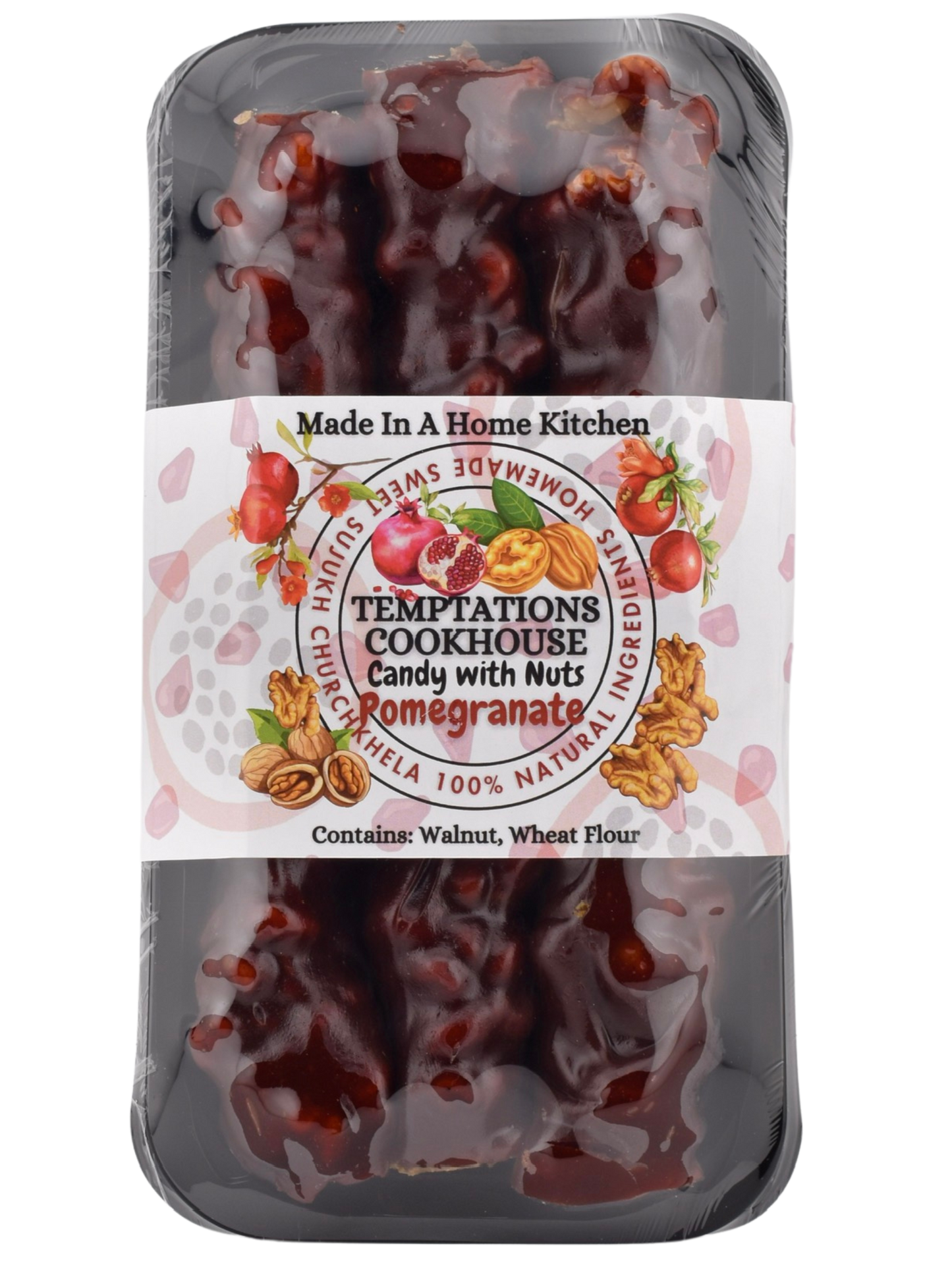 Pomegranate – Sweet &amp; Sour Churchkhela Delight

This one’s got a twist! Our Pomegranate Sweet Sujukh puts a zingy spin on the classic Churchkhela with a tangy pomegranate molasses coating. Inside, you’ll still find the familiar crunch of premium walnuts, but each bite is brightened by the sweet-sour burst of real pomegranate.

💬 Think sour patch kids grew up, went natural, and traveled to the Caucasus.

A bold, fruity snack that wakes up your taste buds — and makes an amazing pairing with wine, tea, or