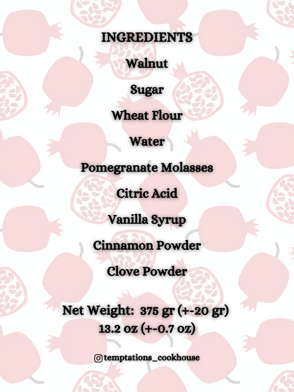 Pomegranate – Sweet &amp; Sour Churchkhela Delight

This one’s got a twist! Our Pomegranate Sweet Sujukh puts a zingy spin on the classic Churchkhela with a tangy pomegranate molasses coating. Inside, you’ll still find the familiar crunch of premium walnuts, but each bite is brightened by the sweet-sour burst of real pomegranate.

💬 Think sour patch kids grew up, went natural, and traveled to the Caucasus.

A bold, fruity snack that wakes up your taste buds — and makes an amazing pairing with wine, tea, or