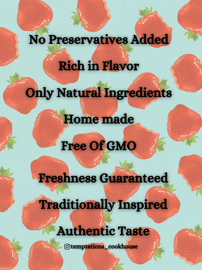 Strawberry – Sweet Sujukh with a Juicy Twist

This one’s for the fruit lovers and the curious snackers alike. Our Strawberry Sweet Sujukh features whole dried strawberry pieces hand-strung with walnuts, dipped in grape molasses and a touch of strawberry syrup for an extra juicy finish.

It’s chewy, fruity, and slightly tangy — like a fruit roll-up, but with centuries of tradition behind it.

💬 Imagine strawberry jam, trail mix, and Churchkhela had a beautiful love child.

Perfect for dessert platters, midd