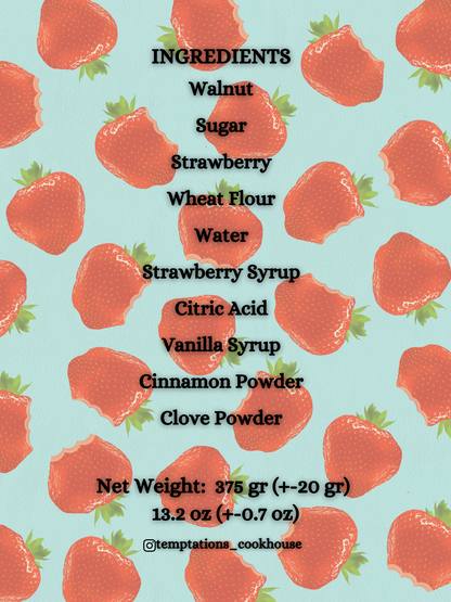 Strawberry – Sweet Sujukh with a Juicy Twist

This one’s for the fruit lovers and the curious snackers alike. Our Strawberry Sweet Sujukh features whole dried strawberry pieces hand-strung with walnuts, dipped in grape molasses and a touch of strawberry syrup for an extra juicy finish.

It’s chewy, fruity, and slightly tangy — like a fruit roll-up, but with centuries of tradition behind it.

💬 Imagine strawberry jam, trail mix, and Churchkhela had a beautiful love child.

Perfect for dessert platters, midd